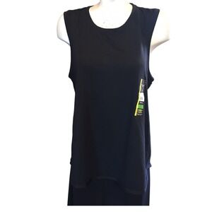 NWT Womens Athletic Works Racer Back‎ Tank Top Size Large Black